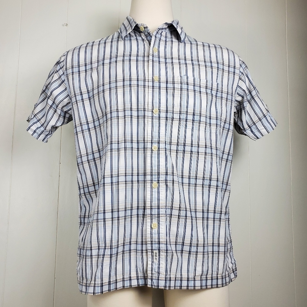 BKE 67 plaid button front shirt size large